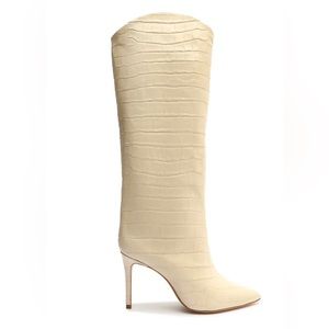 Schutz Maryana Crocodile-Embossed Leather Boot